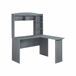 Techni Mobili 47" L-Shaped Desk, Gray (RTA-8410-GRY)