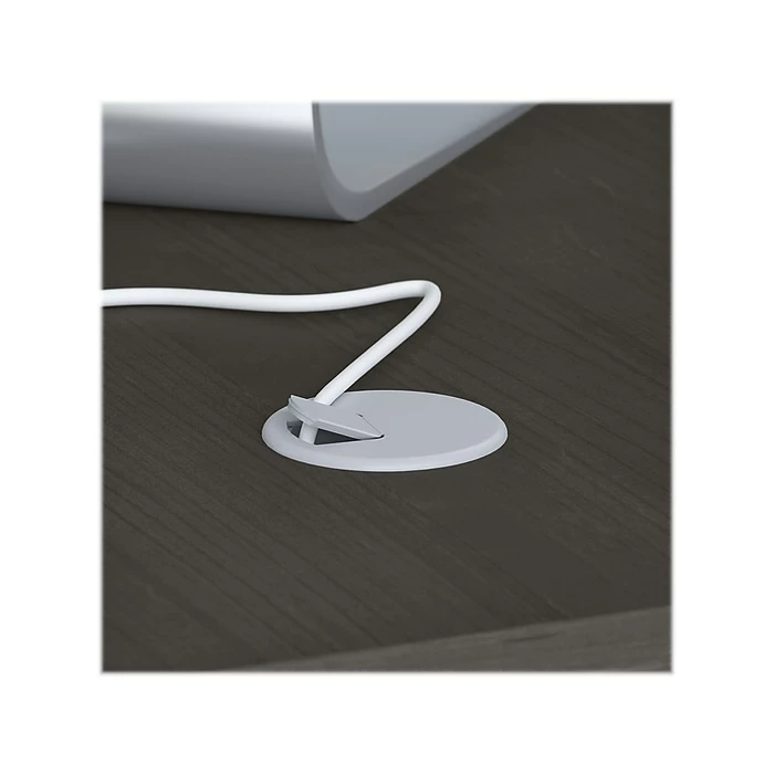 Office By Kathy Ireland® Echo 60"W L-Shaped Bow Front Desk With Mobile File Cabinet, Charcoal Maple (ECH007CM) - Image 6