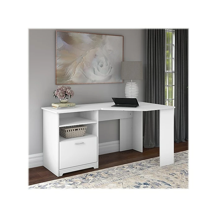 Bush Furniture Cabot 60" Corner Desk, White (WC31915K) - Image 2