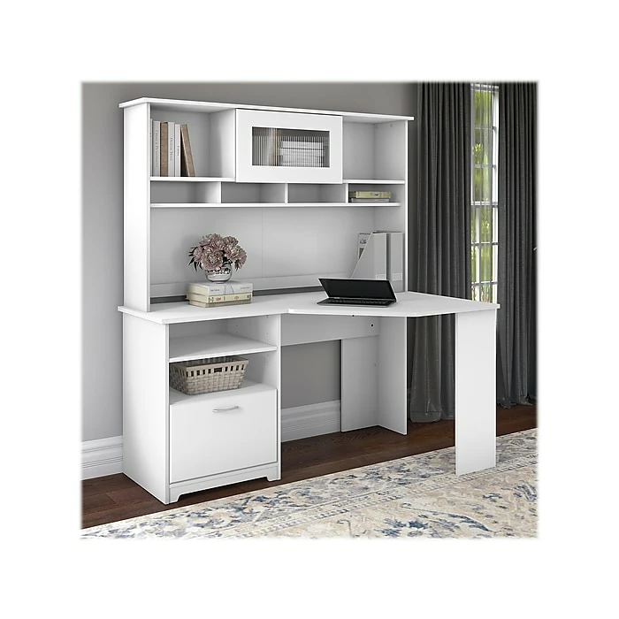 Bush Furniture Cabot 60" Corner Desk, White (WC31915K) - Image 6