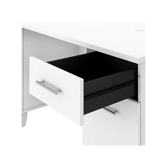 Bush Furniture Somerset 60"W Office Desk With Drawers, White (WC81928K) - Image 6