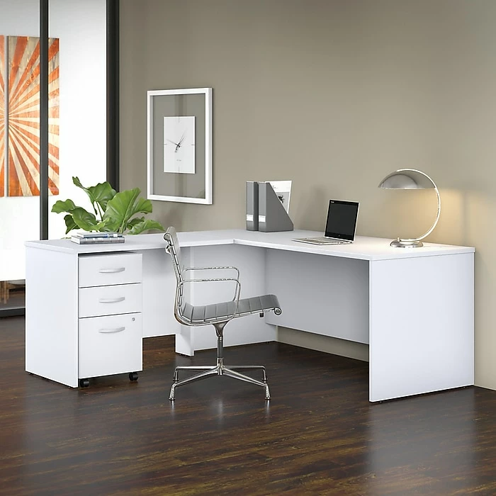 Bush Business Furniture Studio C 72"W L-Shaped Desk With 42"W Return, White (STC049WH) - Image 5