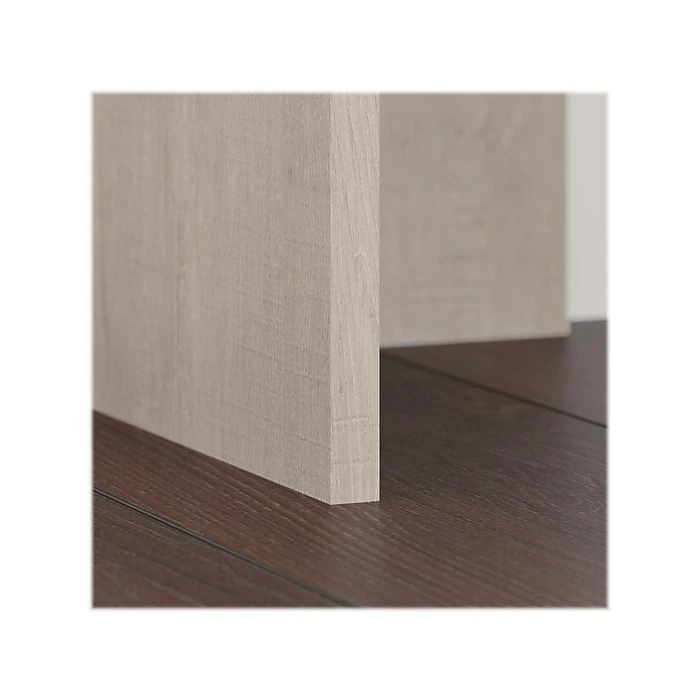 Bush Furniture Townhill 34" Corner Desk, Washed Gray/Madison Cherry (TND134WM2-03) - Image 3