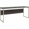 Bush Business Furniture Hybrid 72" W Computer Table Desk With Metal Legs, Storm Gray (HYD272SG)