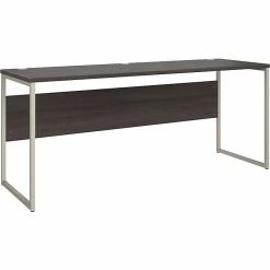 Bush Business Furniture Hybrid 72" W Computer Table Desk With Metal Legs, Storm Gray (HYD272SG)