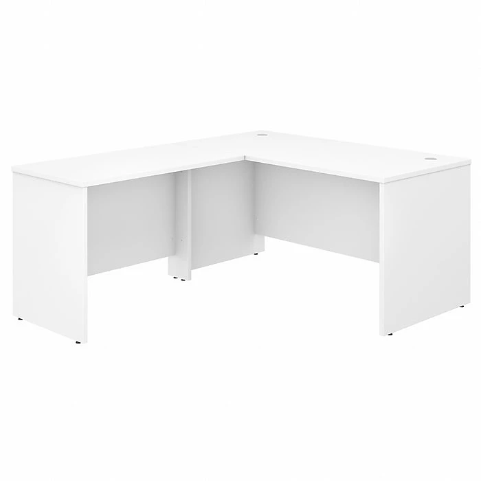 Bush Business Furniture Studio C 60"W L-Shaped Desk With 42"W Return, White (STC050WH)