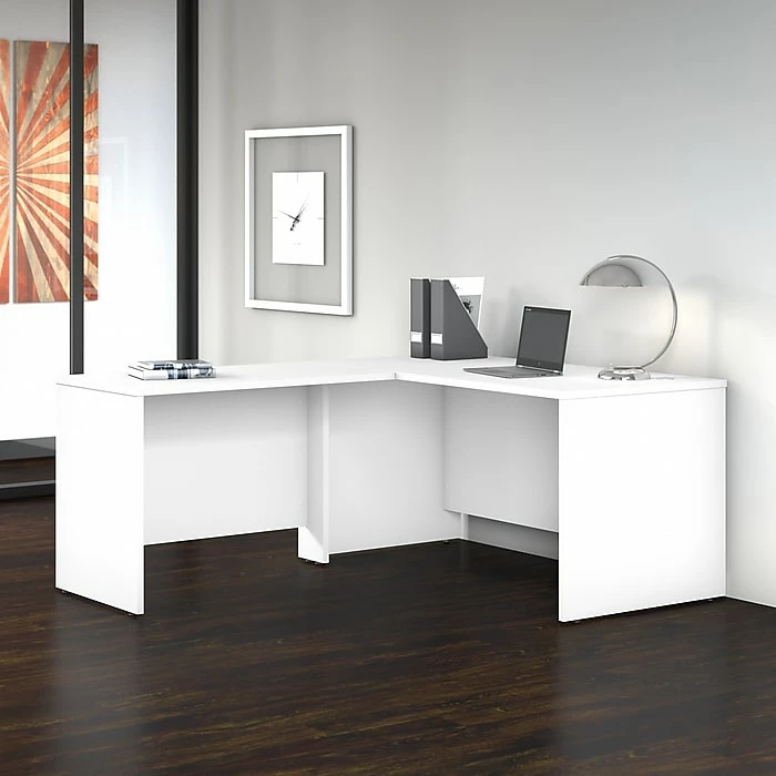 Bush Business Furniture Studio C 60"W L-Shaped Desk With 42"W Return, White (STC050WH) - Image 2