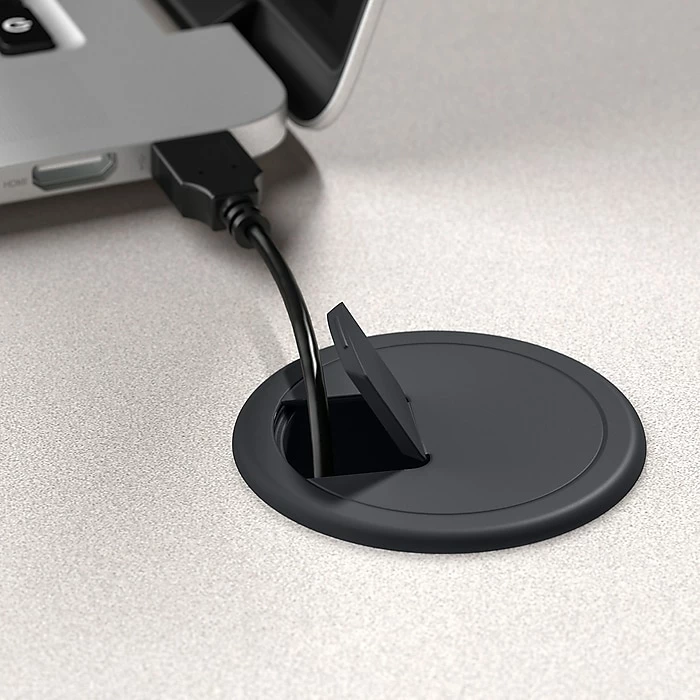 Bush Business Furniture Cubix 36W Desk, Slate/White Spectrum (WC8436A) - Image 7