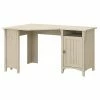 Bush Furniture Salinas 55"W Corner Desk With Storage Cabinet, Antique White (SAD155AW-03)