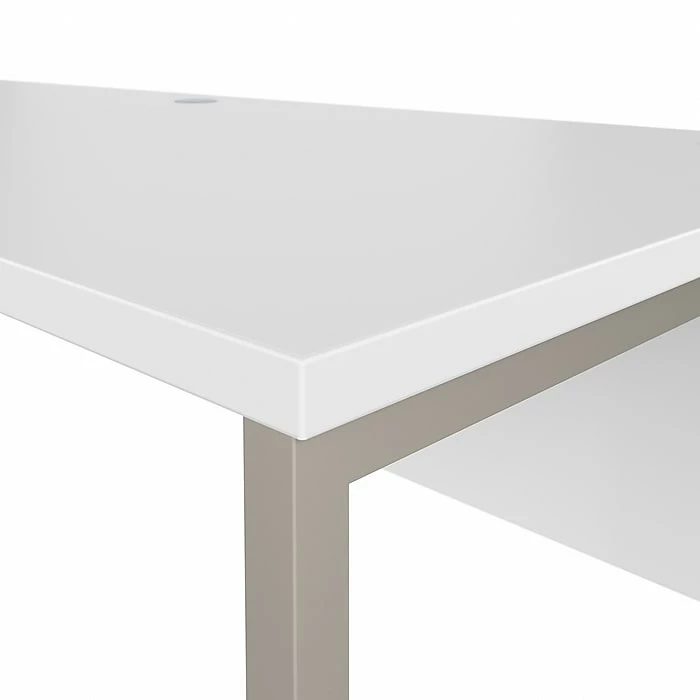 Bush Business Furniture Hybrid 72" L-Shaped Table Desk With Metal Legs, White (HYB026WH) - Image 6