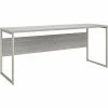 Bush Business Furniture Hybrid 72" W Computer Table Desk With Metal Legs, Platinum Gray (HYD272PG)