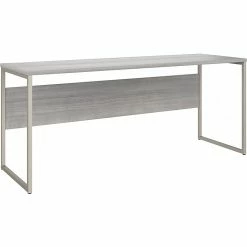 Bush Business Furniture Hybrid 72" W Computer Table Desk With Metal Legs, Platinum Gray (HYD272PG)