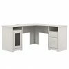 Bush Furniture Cabot 60"W L-Shaped Desk, Linen White Oak (WC31130-03K)