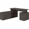Bush Business Furniture Jamestown 60" L-Shaped Desk Bundle, Storm Gray (JTN021SGSU)