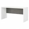 Office By Kathy Ireland® Echo 60"W Credenza Desk, Pure White/Modern Gray (KI60506-03)