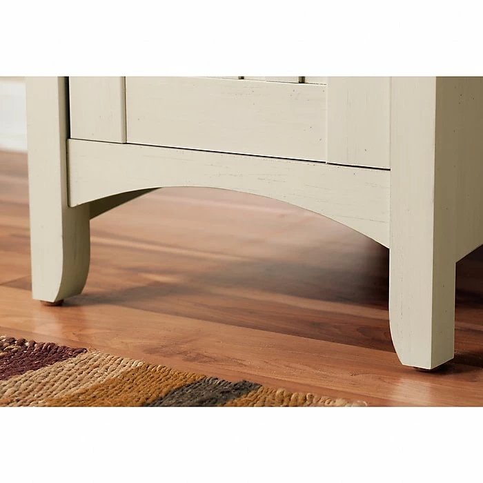 Bush Furniture Salinas L Shaped Desk With Storage, Antique White (SAD160AW-03) - Image 8