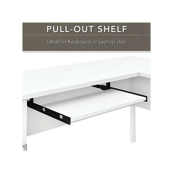 Bush Furniture Somerset 72"W L-Shaped Desk With Hutch And Lateral File Cabinet, White (SET009WH) - Image 3