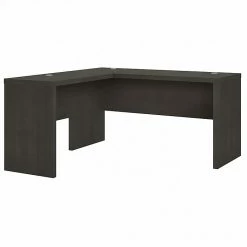 Office By Kathy Ireland® Echo 60"W L-Shaped Desk, Charcoal Maple (ECH026CM)