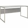 Bush Business Furniture Hybrid 60" W Computer Table Desk With Metal Legs, Platinum Gray (HYD360PG)