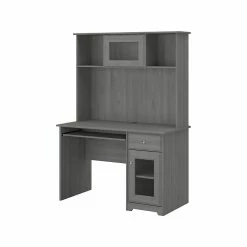 Bush Furniture Cabot 48" Computer Desk With Hutch, Modern Gray (WC31348T)