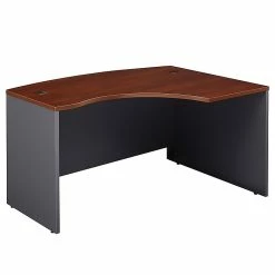 Bush Business Furniture Westfield 60W X 43D Right Handed L Bow Desk, Hansen Cherry (WC24422)