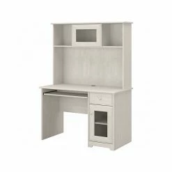 Bush Furniture Cabot 48" Computer Desk With Hutch, Linen White Oak (WC31148T)