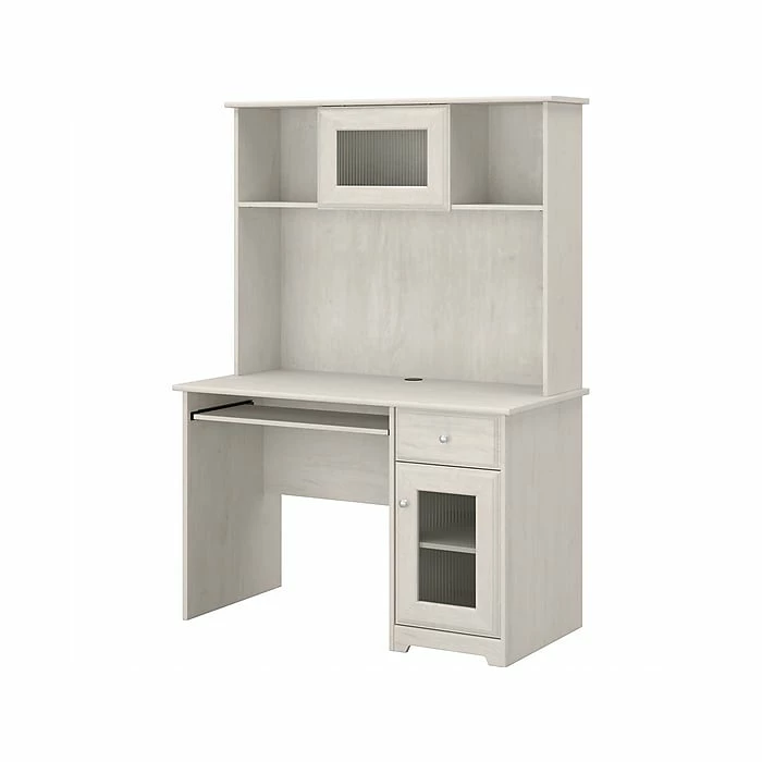 Bush Furniture Cabot 48" Computer Desk With Hutch, Linen White Oak (WC31148T)