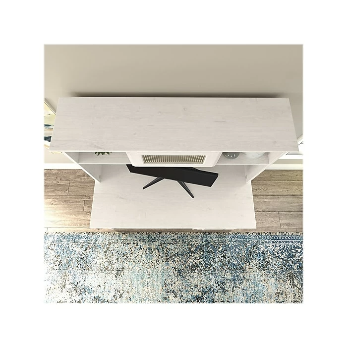 Bush Furniture Cabot 48" Computer Desk With Hutch, Linen White Oak (WC31148T) - Image 4