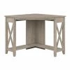 Bush Furniture Key West 34" Small Corner Desk, Washed Gray (KWD134WG-03)