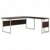Bush Business Furniture Hybrid 72" L-Shaped Table Desk With Metal Legs, Black Walnut (HYB025BW)