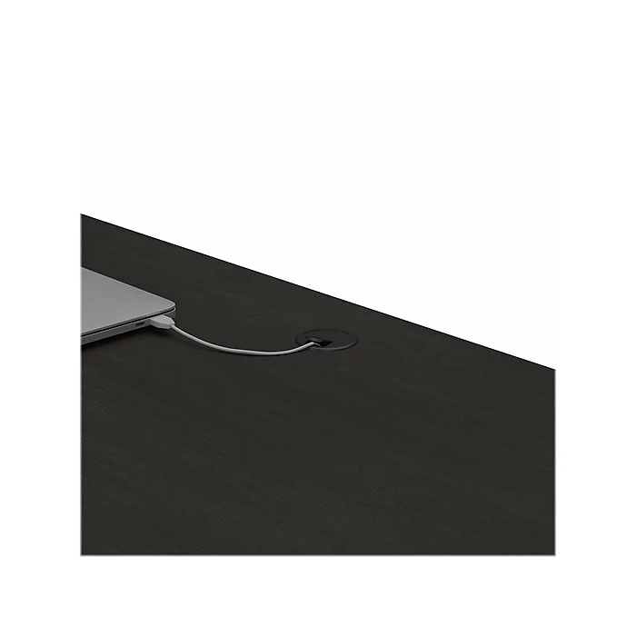 Bush Furniture Salinas 60"W Computer Desk With Bookcase And Lateral File Cabinet, Vintage Black (SAL076VB) - Image 7