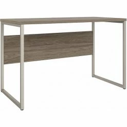 Bush Business Furniture Hybrid 48" W Computer Table Desk With Metal Legs, Modern Hickory (HYD148MH)