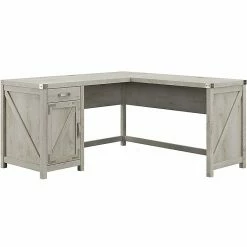 Kathy Ireland® Home By Bush Furniture Cottage Grove 60" L-Shaped Desk, Cottage White (CGD160CWH-03)