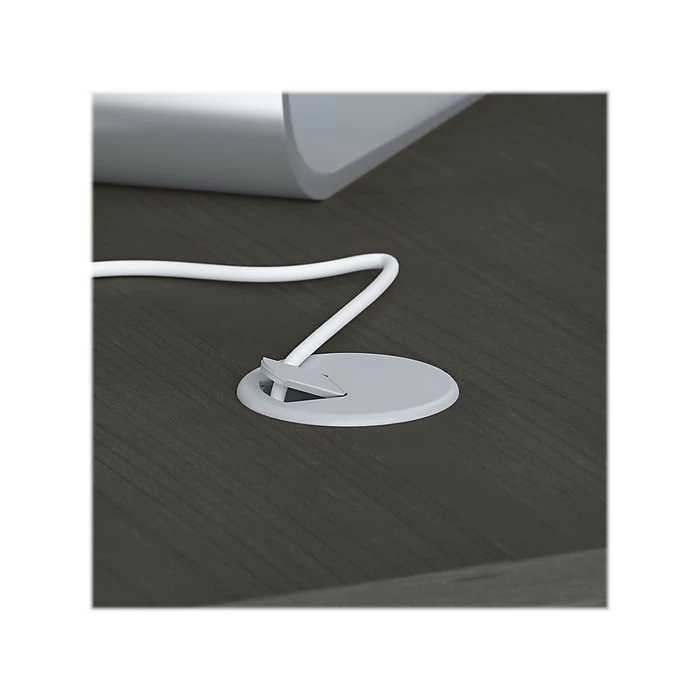 Office By Kathy Ireland® Echo 60"W L-Shaped Desk With Hutch And Mobile File Cabinet, Charcoal Maple (ECH009CM) - Image 6