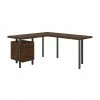 Bush Furniture Architect 60"W L-Shaped Desk With Drawers, Modern Walnut (ACD260MW-03K)