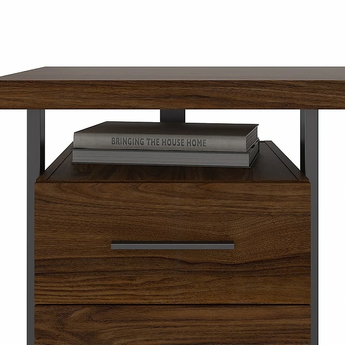 Bush Furniture Architect 60"W L-Shaped Desk With Drawers, Modern Walnut (ACD260MW-03K) - Image 7