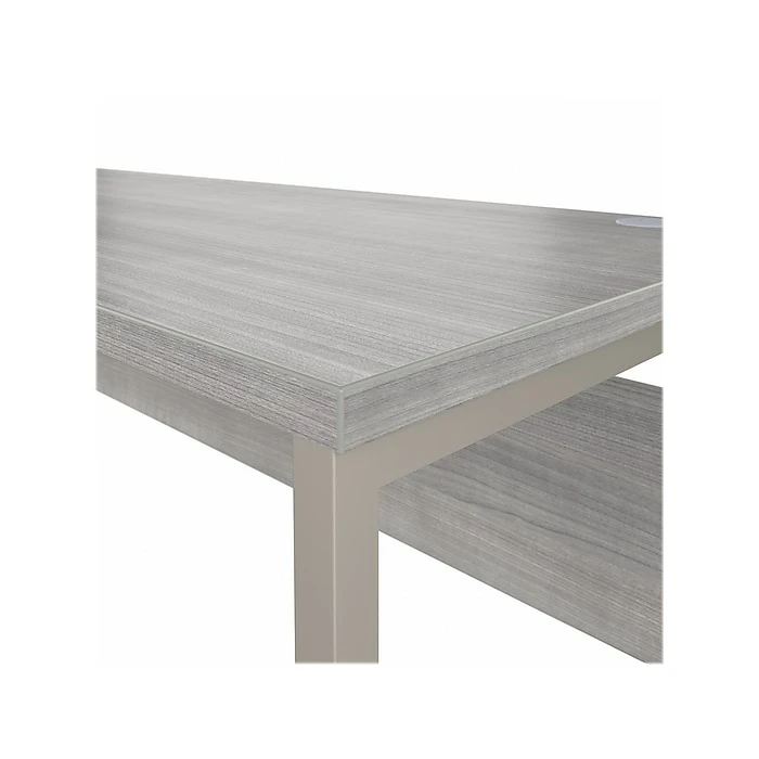 Bush Business Furniture Hybrid 60" W Computer Table Desk With Metal Legs, Platinum Gray (HYD260PG) - Image 6