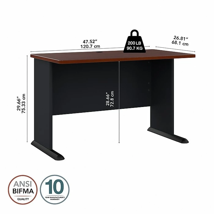 Bush Business Furniture Cubix 48W Desk, Hansen Cherry/Galaxy (WC90448A) - Image 4