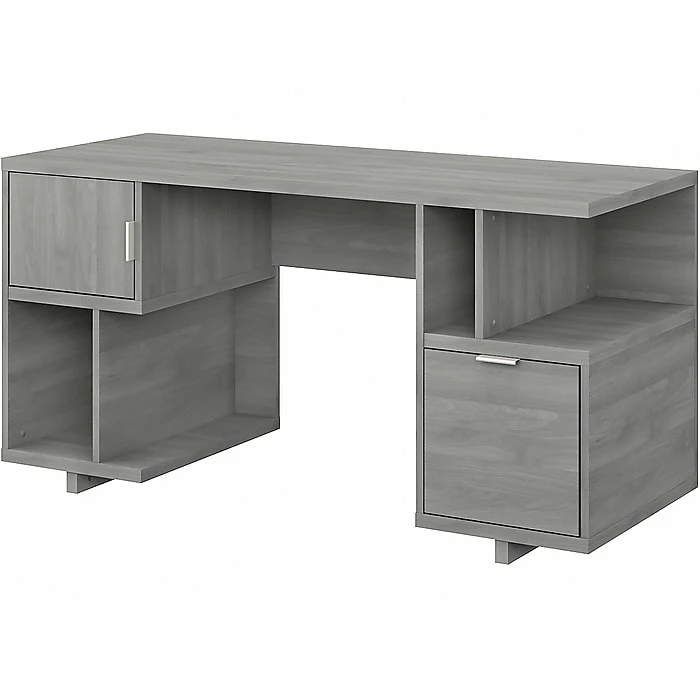 Kathy Ireland® Home By Bush Furniture Madison Avenue 60" Computer Desk With Drawer, Modern Gray (MDD260MG-03)