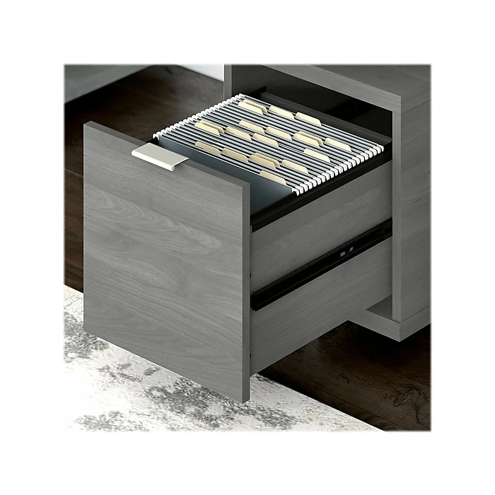 Kathy Ireland® Home By Bush Furniture Madison Avenue 60" Computer Desk With Drawer, Modern Gray (MDD260MG-03) - Image 4