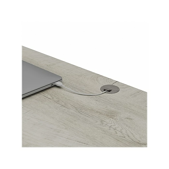 Kathy Ireland® Home By Bush Furniture Cottage Grove 60" L-Shaped Desk With Lateral File Cabinet, Cottage White (CGR004CWH) - Image 6