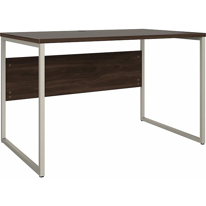 Bush Business Furniture Hybrid 48" W Computer Table Desk With Metal Legs, Black Walnut (HYD248BW)