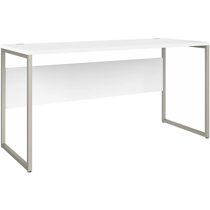 Bush Business Furniture Hybrid 60" W Computer Table Desk With Metal Legs, White (HYD260WH)