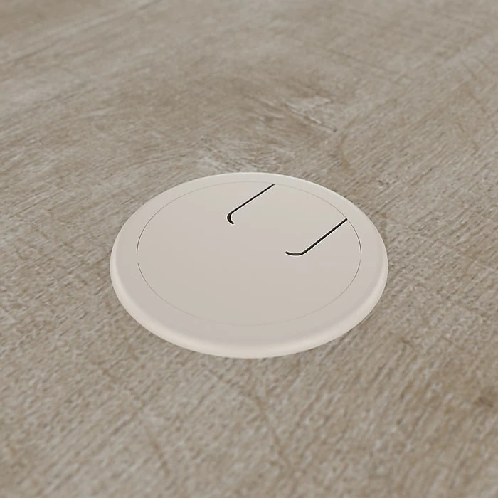 Bush Furniture Key West 54" Corner Computer Desk With Storage, Washed Gray (KWD254WG-03) - Image 7