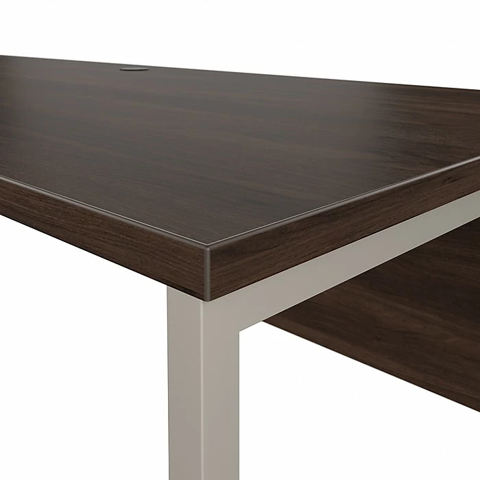Bush Business Furniture Hybrid 72" L-Shaped Table Desk With Metal Legs, Black Walnut (HYB026BW) - Image 6