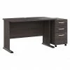 Bush Business Furniture Studio A 48"W Computer Desk With 3-Drawer Mobile File Cabinet, Storm Gray (STA001SGSU)