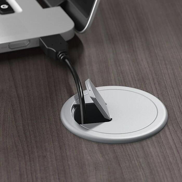 Bush Business Furniture Studio A 48"W Computer Desk With 3-Drawer Mobile File Cabinet, Storm Gray (STA001SGSU) - Image 8