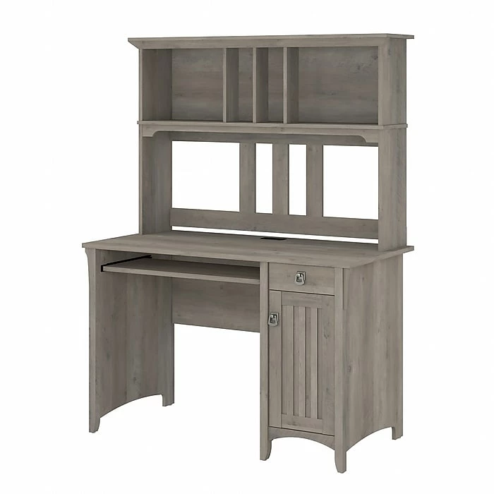 Bush Furniture Salinas 48" Computer Desk With Hutch, Driftwood Gray (MY72508-03)