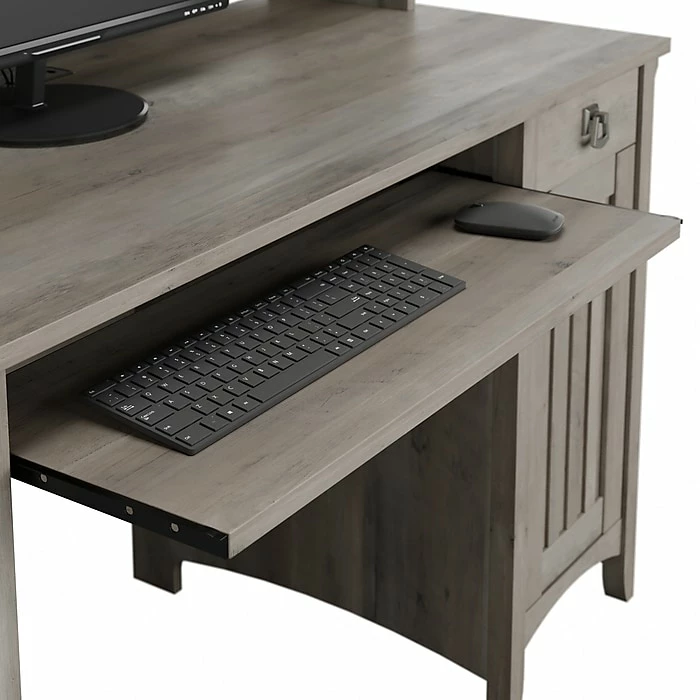 Bush Furniture Salinas 48" Computer Desk With Hutch, Driftwood Gray (MY72508-03) - Image 6
