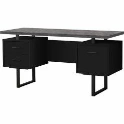 Monarch 60" Computer Desk, Black/Gray (I 7415)